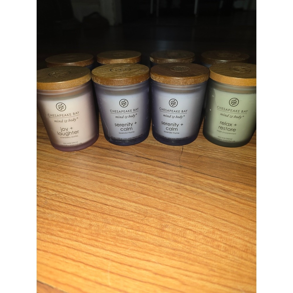 8 Chesapeake Bay Candle Mind & Body Bundle Lot 8.8oz 3.7oz Lavender Thyme Soy